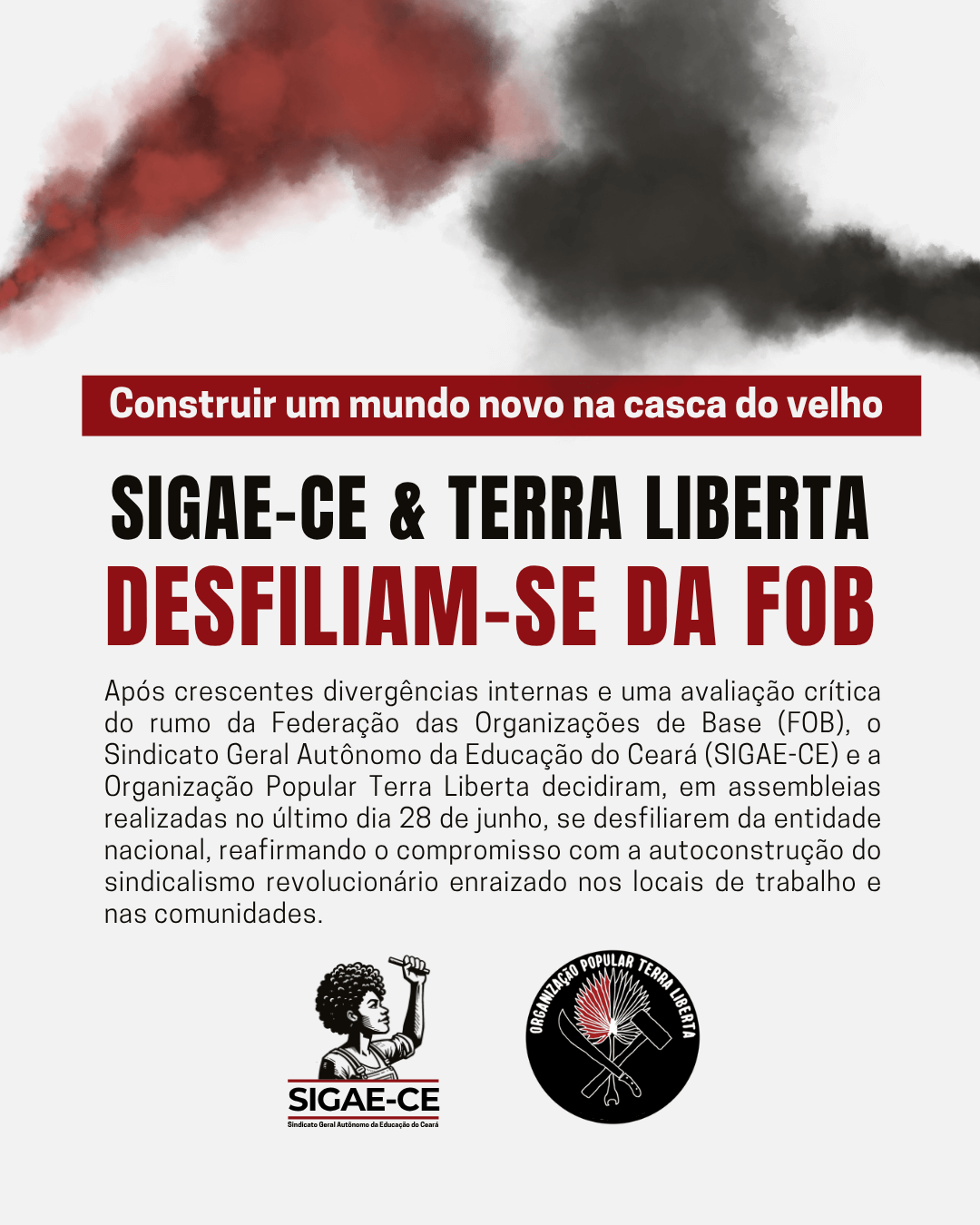 SIGAE-CE & TERRA LIBERTA DESFILIAM-SE DA FOB